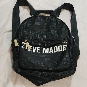 Steve Madden‎ Black Mini Backpack with Gold Hardware